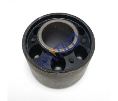 Custom rubber to metal bushing for automotive suspension vibration damping